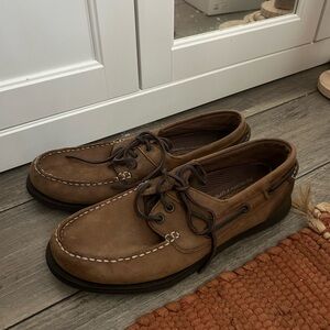 Brown Leather Boat Shoes